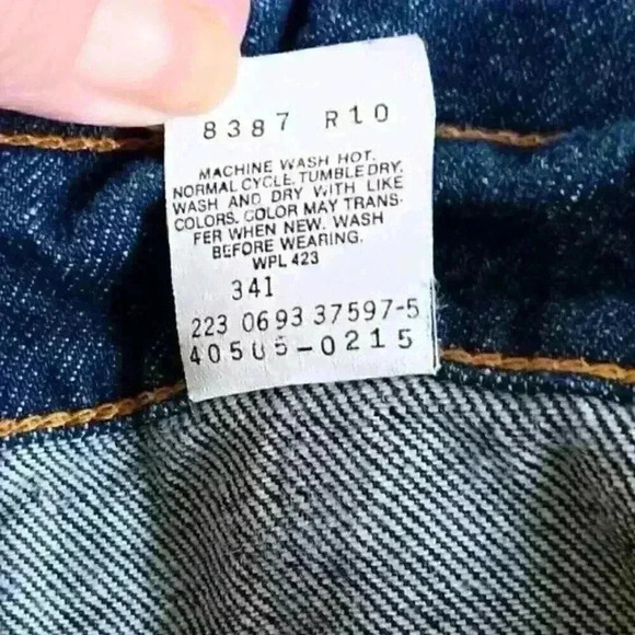 1993‎ Vin Levis 505 Jeans Made in Mexico Orange Tab Dark Wash Straight Leg 40x30 - Picture 2 of 9
